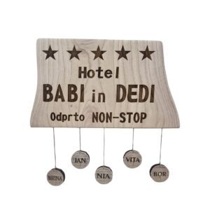 Okrasna tabla Hotel BABI in DEDI